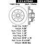 CENTRIC PARTS 121.67040 C-Tek Standard Brake Rotor