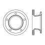 CENTRIC PARTS 121.74000 C-Tek Standard Brake Rotor