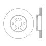 CENTRIC PARTS 121.99067 C-Tek Standard Brake Rotor