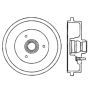 CENTRIC PARTS 122.11001 Centric Premium Brake Drum