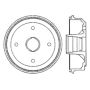 CENTRIC PARTS 122.40000 Centric Premium Brake Drum