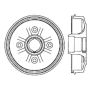 CENTRIC PARTS 122.40001 Centric Premium Brake Drum