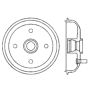 CENTRIC PARTS 122.42007 Centric Premium Brake Drum