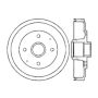 CENTRIC PARTS 122.45008 Centric Premium Brake Drum