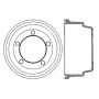 CENTRIC PARTS 122.76004 Centric Premium Brake Drum