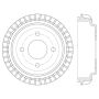 CENTRIC PARTS 123.40015 C-Tek Standard Brake Drum