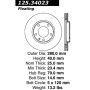 CENTRIC PARTS 125.34023 Centric Premium High Carbon Alloy Brake Rotor