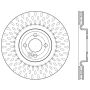 CENTRIC PARTS 125.34160 Centric Premium High Carbon Alloy Brake Rotor