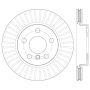 CENTRIC PARTS 125.34168 Centric Premium High Carbon Alloy Brake Rotor