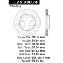 CENTRIC PARTS 125.38024 Centric Premium High Carbon Alloy Brake Rotor