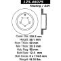 CENTRIC PARTS 125.46075 Centric Premium High Carbon Alloy Brake Rotor