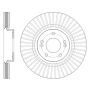 CENTRIC PARTS 125.50036 Centric Premium High Carbon Alloy Brake Rotor