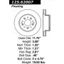 CENTRIC PARTS 125.62007 Centric Premium High Carbon Alloy Brake Rotor