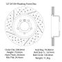 CENTRIC PARTS 127.34104 Centric Premium OE Style Drilled and Slotted Brake Rotor