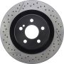 CENTRIC PARTS 127.35119 Centric Premium OE Style Drilled and Slotted Brake Rotor