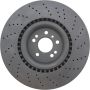 CENTRIC PARTS 127.35136 Centric Premium OE Style Drilled and Slotted Brake Rotor