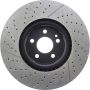 CENTRIC PARTS 127.35158 Centric Premium OE Style Drilled and Slotted Brake Rotor