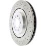 CENTRIC PARTS 128.07004 Centric Premium OE Style Drilled Brake Rotor