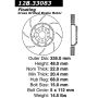 CENTRIC PARTS 128.33083 Centric Premium OE Style Drilled Brake Rotor