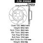 CENTRIC PARTS 128.35068 Centric Premium OE Style Drilled Brake Rotor