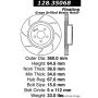 CENTRIC PARTS 128.35068 Centric Premium OE Style Drilled Brake Rotor