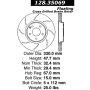 CENTRIC PARTS 128.35069 Centric Premium OE Style Drilled Brake Rotor