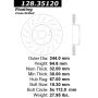 CENTRIC PARTS 128.35120 Centric Premium OE Style Drilled Brake Rotor
