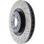 CENTRIC PARTS 128.35126 Centric Premium OE Style Drilled Brake Rotor