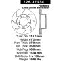 CENTRIC PARTS 128.37034 Centric Premium OE Style Drilled Brake Rotor
