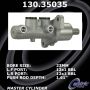 CENTRIC PARTS 130.35035 Centric Premium Brake Master Cylinder