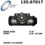 CENTRIC PARTS 135.67017 C-Tek Standard Wheel Cylinder