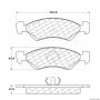 CENTRIC PARTS 300.01700 Centric Premium Semi-Metallic Brake Pads with Shims and Hardware