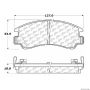 CENTRIC PARTS 300.03110 Centric Premium Semi-Metallic Brake Pads with Shims