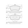 CENTRIC PARTS 300.03590 Centric Premium Semi-Metallic Brake Pads with Shims and Hardware