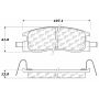 CENTRIC PARTS 300.03980 Centric Premium Semi-Metallic Brake Pads with Shims and Hardware