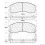 CENTRIC PARTS 300.03990 Centric Premium Semi-Metallic Brake Pads with Shims and Hardware