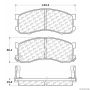 CENTRIC PARTS 300.04280 Centric Premium Semi-Metallic Brake Pads with Shims and Hardware