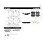 CENTRIC PARTS 300.04360 Centric Premium Semi-Metallic Brake Pads with Shims and Hardware