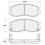 CENTRIC PARTS 300.04840 Centric Premium Semi-Metallic Brake Pads with Shims and Hardware