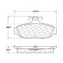 CENTRIC PARTS 300.05450 Centric Premium Semi-Metallic Brake Pads with Shims and Hardware