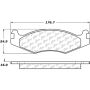 CENTRIC PARTS 300.06510 Centric Premium Semi-Metallic Brake Pads with Shims and Hardware