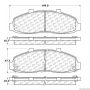 CENTRIC PARTS 300.06790 Centric Premium Semi-Metallic Brake Pads with Shims and Hardware