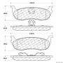 CENTRIC PARTS 300.07110 Centric Premium Semi-Metallic Brake Pads with Shims and Hardware