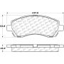 CENTRIC PARTS 300.07220 Centric Premium Semi-Metallic Brake Pads with Shims and Hardware