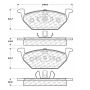 CENTRIC PARTS 300.07680 Centric Premium Semi-Metallic Brake Pads with Shims and Hardware