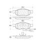CENTRIC PARTS 300.08010 Centric Premium Semi-Metallic Brake Pads with Shims and Hardware