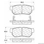 CENTRIC PARTS 300.08130 Centric Premium Semi-Metallic Brake Pads with Shims and Hardware