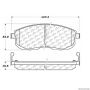 CENTRIC PARTS 300.08151 Centric Premium Semi-Metallic Brake Pads with Shims and Hardware