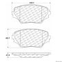 CENTRIC PARTS 300.08620 Centric Premium Semi-Metallic Brake Pads with Shims and Hardware