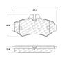 CENTRIC PARTS 300.09280 Centric Premium Semi-Metallic Brake Pads with Shims and Hardware
